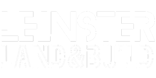 Leinster Land and Build Logo in white